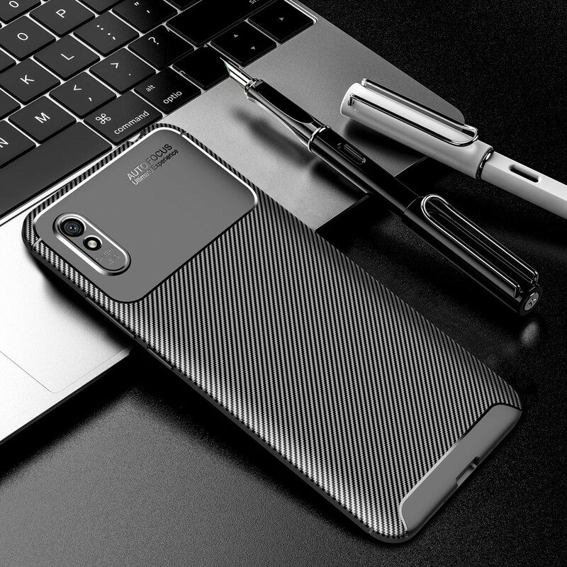 Cover Xiaomi Redmi 9A Tubo In Fibra Di Carbonio