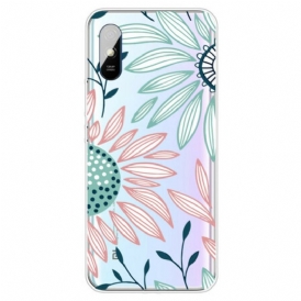 Cover Xiaomi Redmi 9A Un Fiore Trasparente