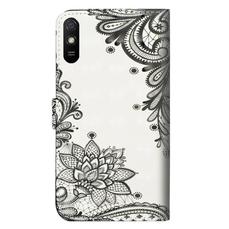 Custodia in pelle Xiaomi Redmi 9A Pizzo Elegante