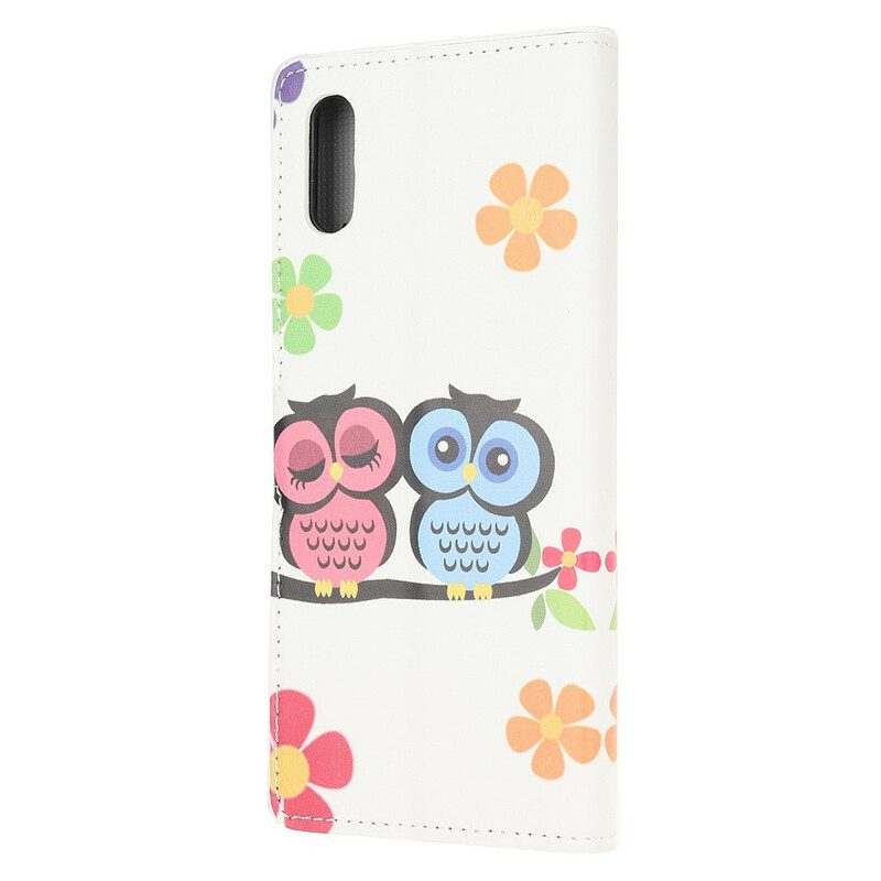 Folio Cover Xiaomi Redmi 9A Coppia Di Gufi