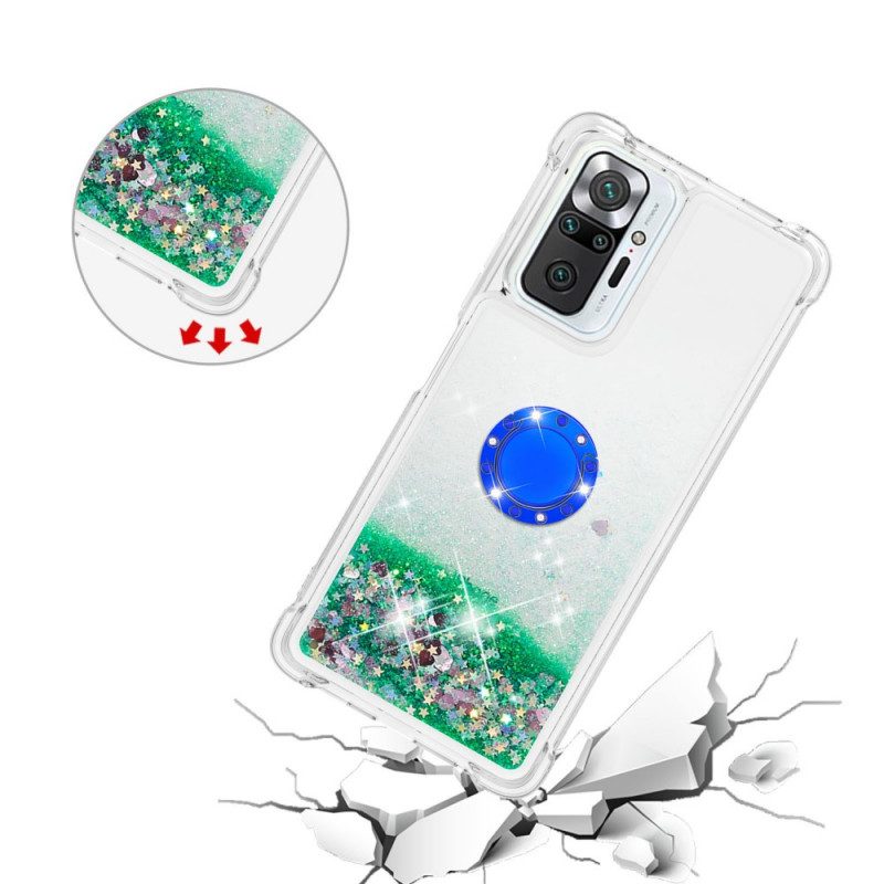 Cover Xiaomi Redmi Note 10 Pro Paillettes Con Supporto Ad Anello