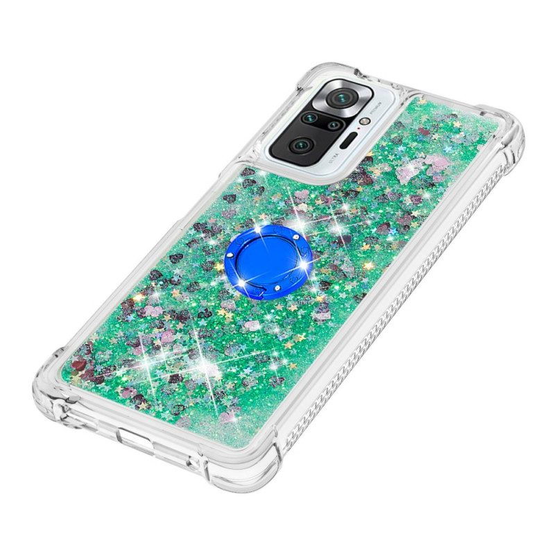 Cover Xiaomi Redmi Note 10 Pro Paillettes Con Supporto Ad Anello