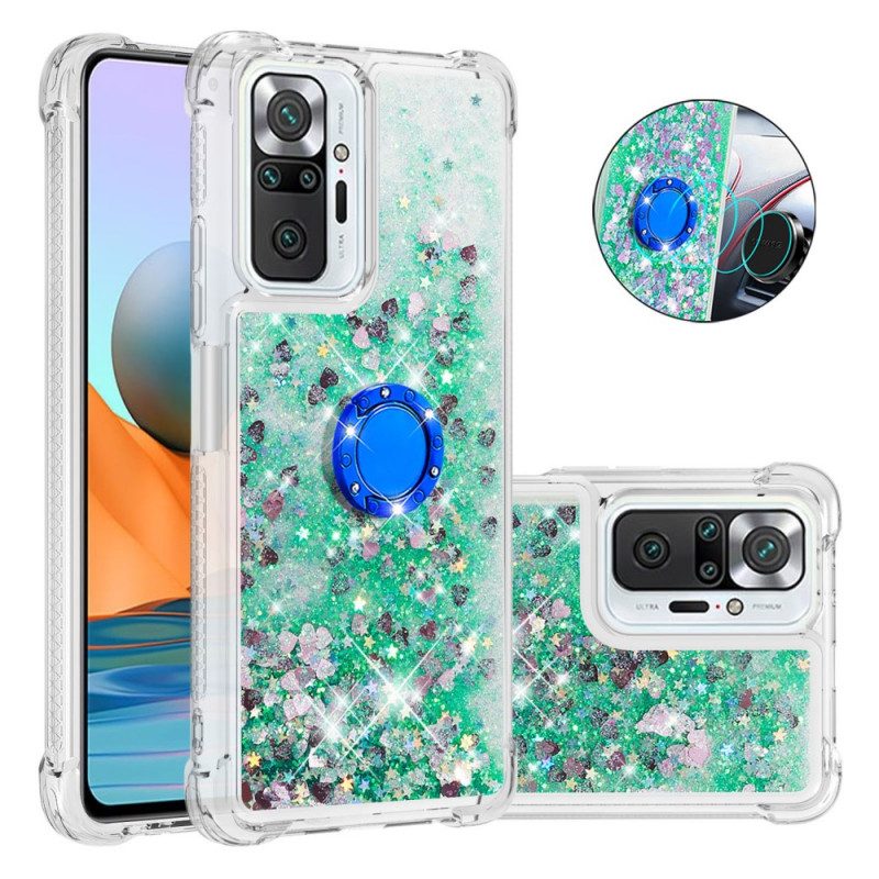 Cover Xiaomi Redmi Note 10 Pro Paillettes Con Supporto Ad Anello