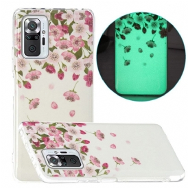 Cover Xiaomi Redmi Note 10 Pro Serie Di Fiori Fluorescenti