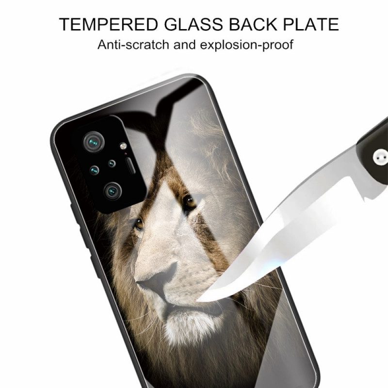 Cover Xiaomi Redmi Note 10 Pro Testa Di Leone In Vetro Temperato