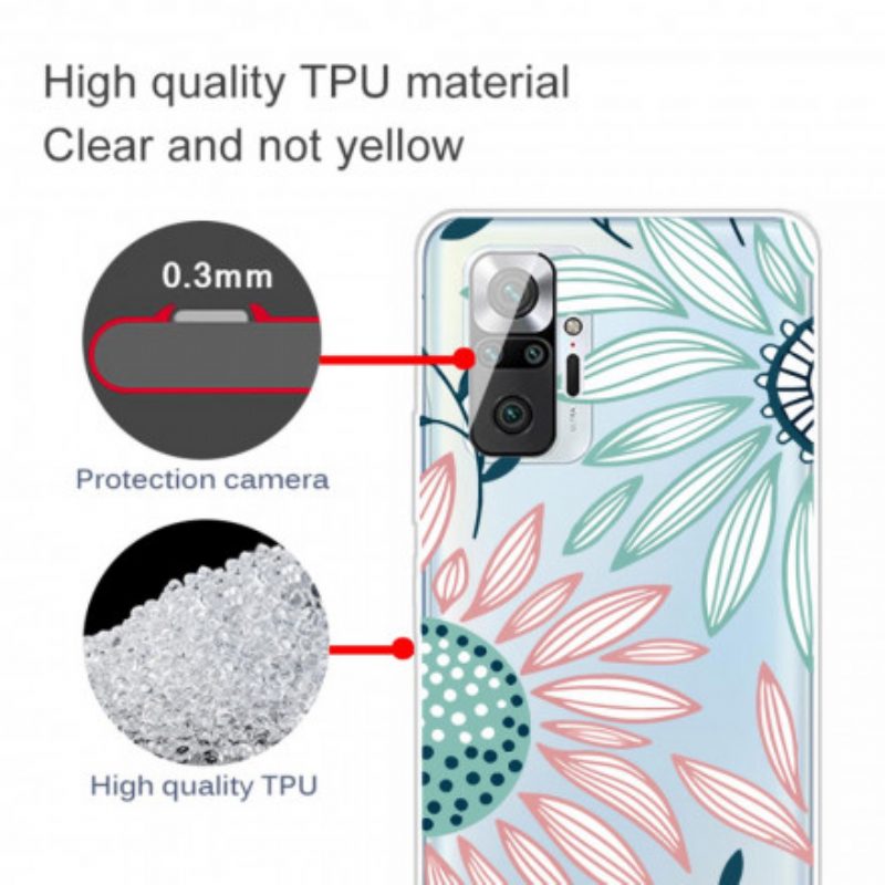 Cover Xiaomi Redmi Note 10 Pro Un Fiore Trasparente