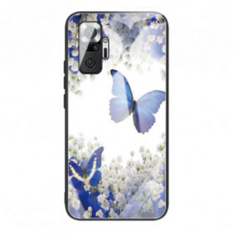 Cover Xiaomi Redmi Note 10 Pro Vetro Temperato Design Farfalle