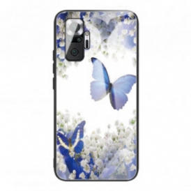 Cover Xiaomi Redmi Note 10 Pro Vetro Temperato Design Farfalle