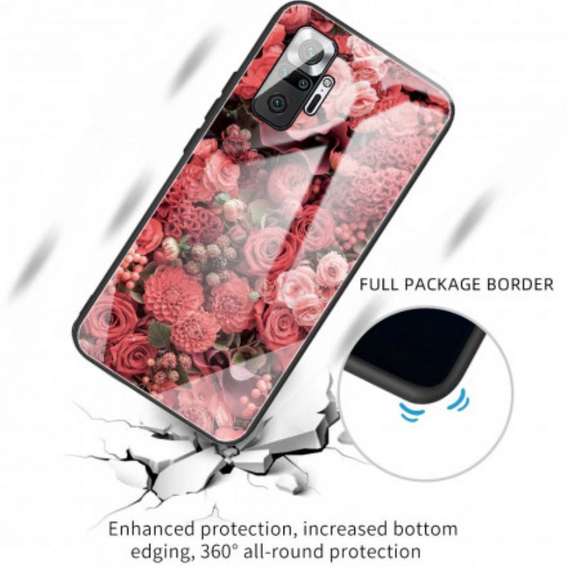 Cover Xiaomi Redmi Note 10 Pro Vetro Temperato Rose Flowers