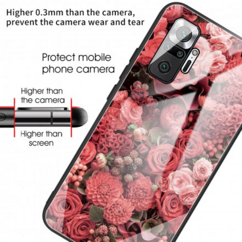 Cover Xiaomi Redmi Note 10 Pro Vetro Temperato Rose Flowers