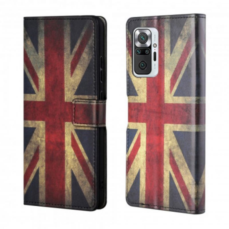 Custodia in pelle Xiaomi Redmi Note 10 Pro Bandiera Dell'inghilterra
