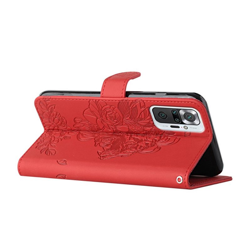 Custodia in pelle Xiaomi Redmi Note 10 Pro Barocco Strappy Tiger