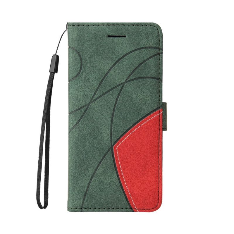 Custodia in pelle Xiaomi Redmi Note 10 Pro Ecopelle Firmata Bicolore