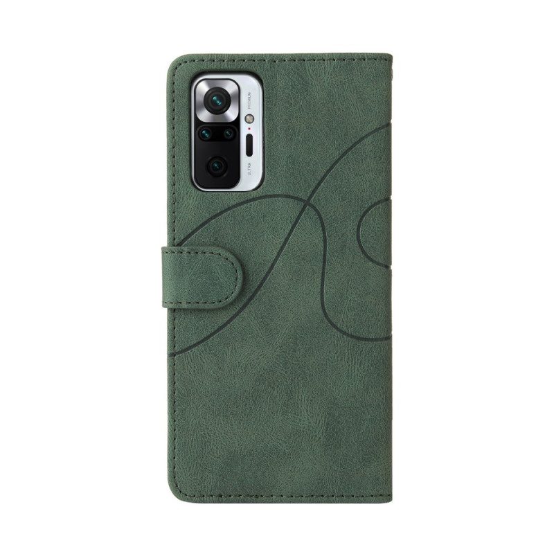 Custodia in pelle Xiaomi Redmi Note 10 Pro Ecopelle Firmata Bicolore