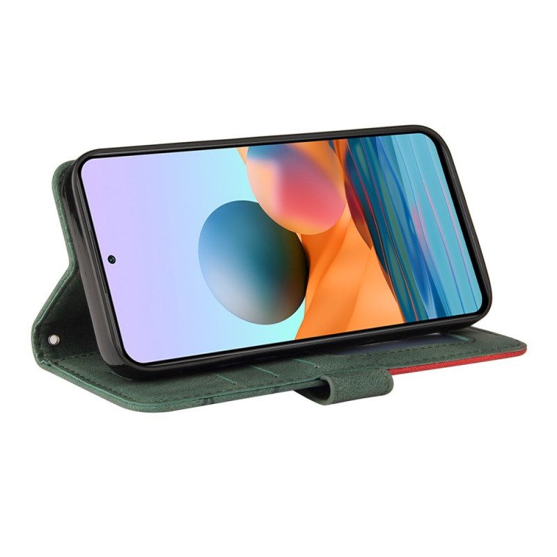 Custodia in pelle Xiaomi Redmi Note 10 Pro Ecopelle Firmata Bicolore