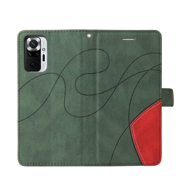Custodia in pelle Xiaomi Redmi Note 10 Pro Ecopelle Firmata Bicolore