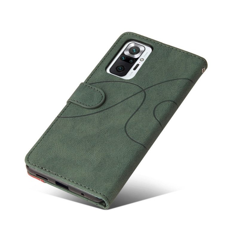 Custodia in pelle Xiaomi Redmi Note 10 Pro Ecopelle Firmata Bicolore