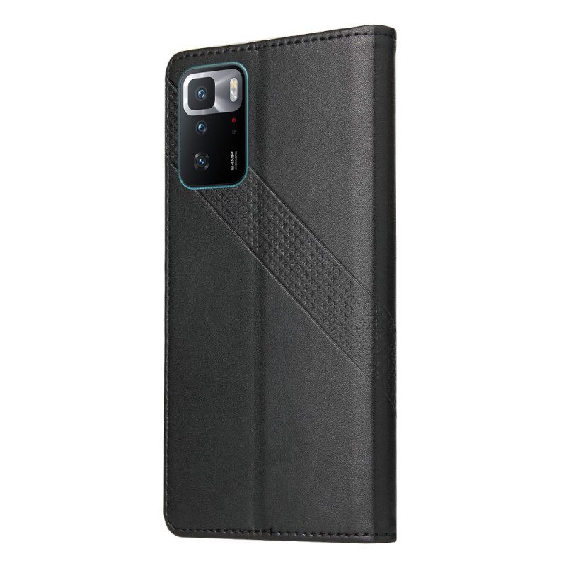 Custodia in pelle Xiaomi Redmi Note 10 Pro Effetto Pelle Gq.utrobe