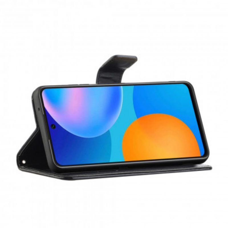 Custodia in pelle Xiaomi Redmi Note 10 Pro Farfalle E Fiori