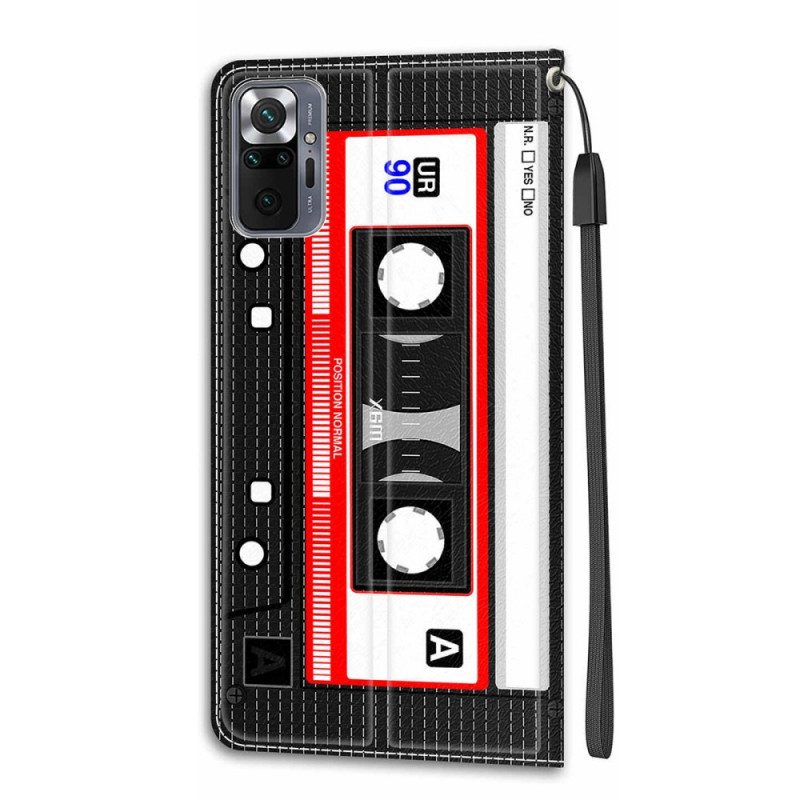Custodia in pelle Xiaomi Redmi Note 10 Pro K7 Con Cordino