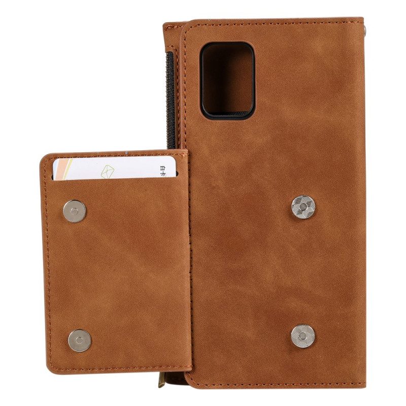 Custodia in pelle Xiaomi Redmi Note 10 Pro Portamonete E Portacarte