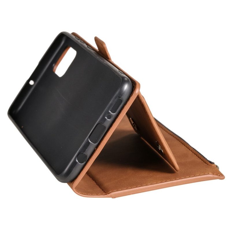 Custodia in pelle Xiaomi Redmi Note 10 Pro Portamonete E Portacarte