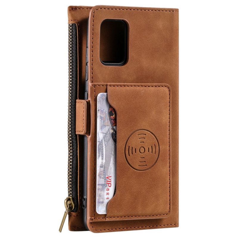 Custodia in pelle Xiaomi Redmi Note 10 Pro Portamonete E Portacarte