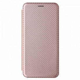 Folio Cover Xiaomi Redmi Note 10 Pro Custodia in pelle Fibra Di Carbonio Con Anello Di Supporto