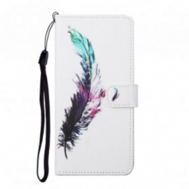 Folio Cover Xiaomi Redmi Note 10 Pro Piuma Con Cordino