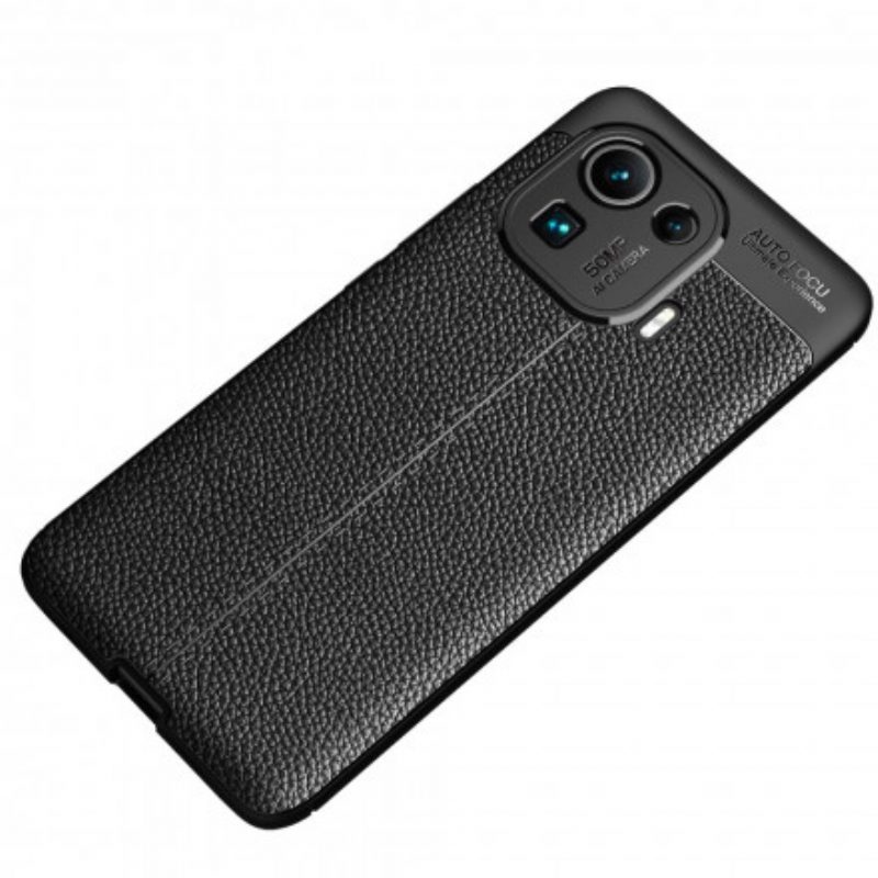 Cover Xiaomi Mi 11 Pro Doppia Linea Litchi Effetto Pelle