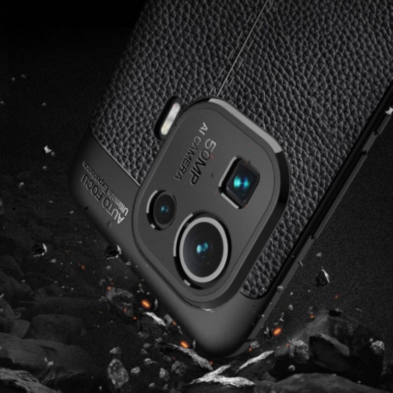 Cover Xiaomi Mi 11 Pro Doppia Linea Litchi Effetto Pelle