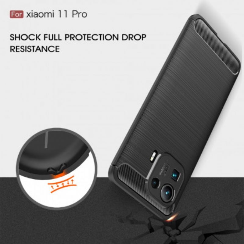 Cover Xiaomi Mi 11 Pro Fibra Di Carbonio Spazzolata