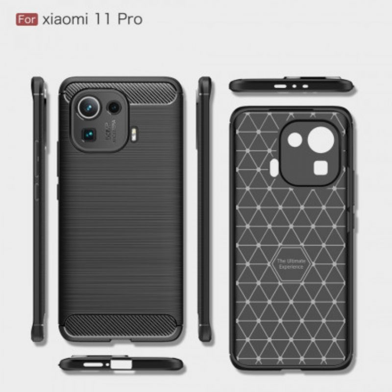 Cover Xiaomi Mi 11 Pro Fibra Di Carbonio Spazzolata