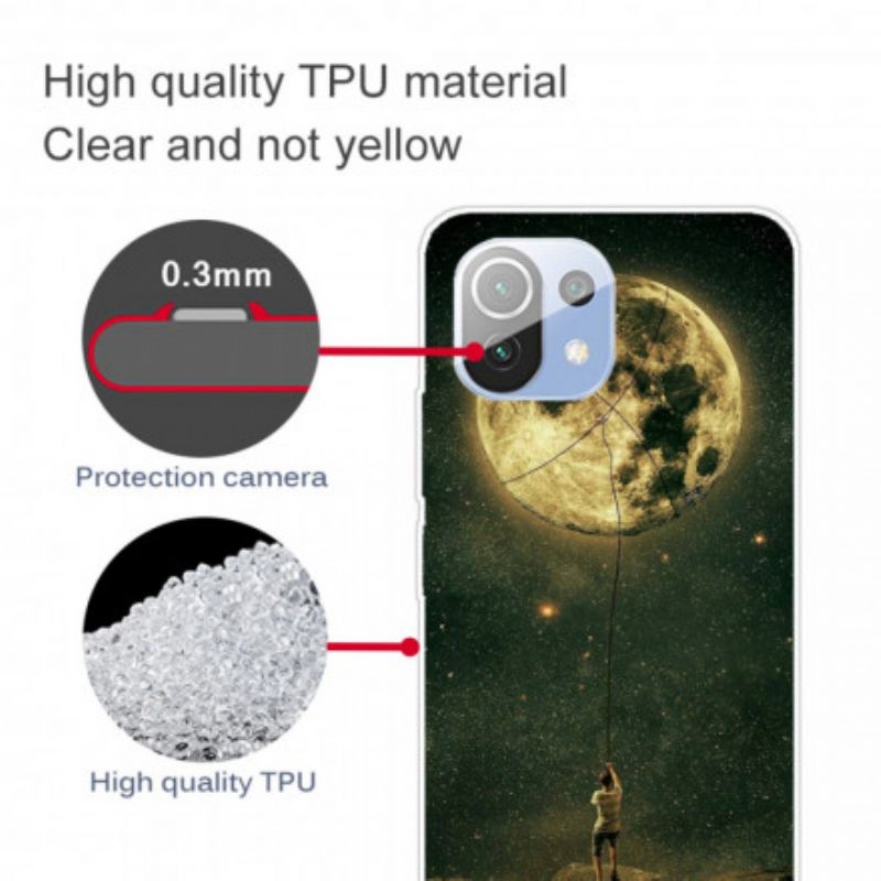 Cover Xiaomi Mi 11 Pro L'uomo Della Luna Flessibile