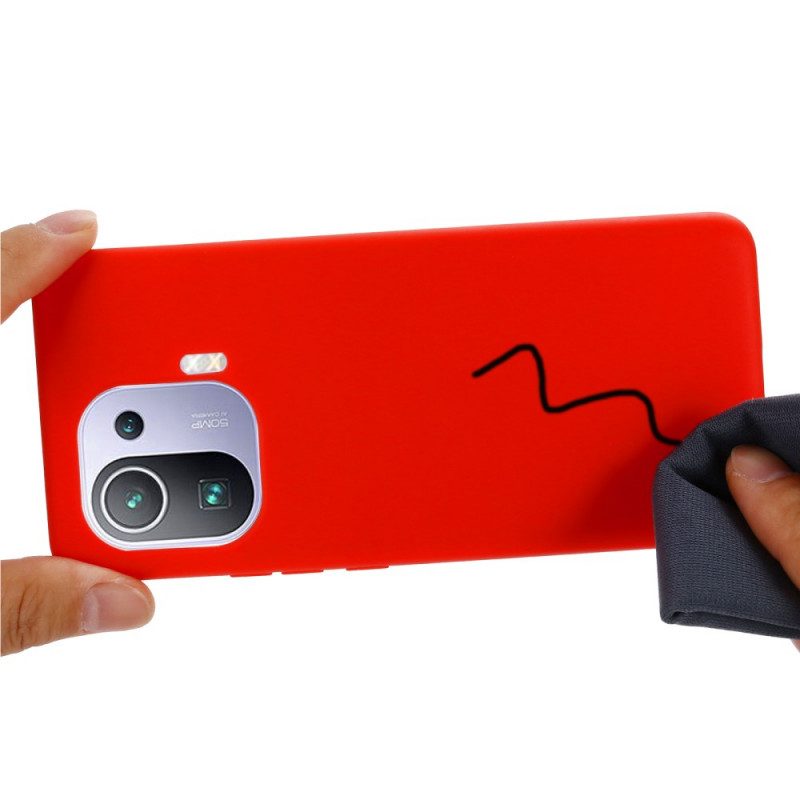 Cover Xiaomi Mi 11 Pro Silicone Liquido Con Cordino