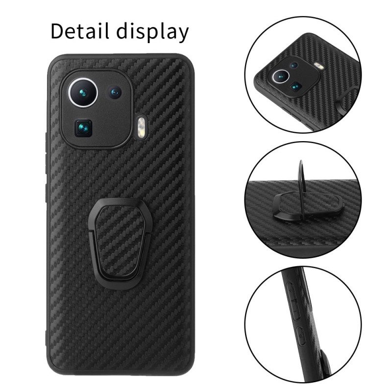 Cover Xiaomi Mi 11 Pro Supporto Anello In Fibra Di Carbonio