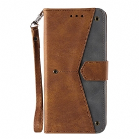Custodia in pelle Xiaomi Mi 11 Pro Rivetti Bicolore In Ecopelle