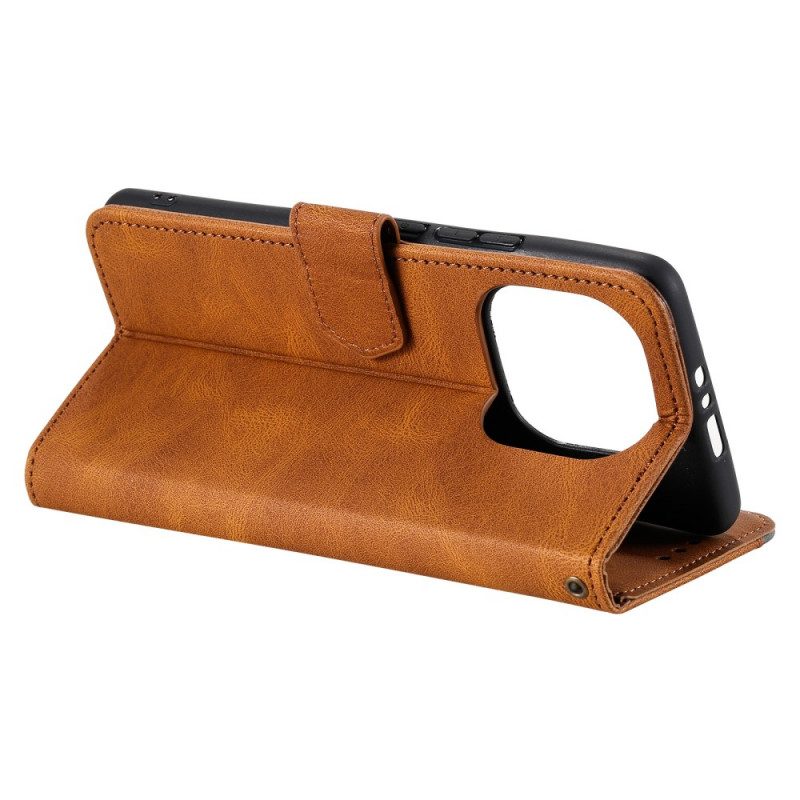Custodia in pelle Xiaomi Mi 11 Pro Rivetti Bicolore In Ecopelle