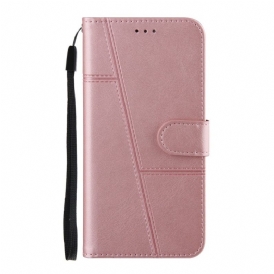 Custodia in pelle Xiaomi Mi 11 Pro Strappy Stile Geometrico In Pelle