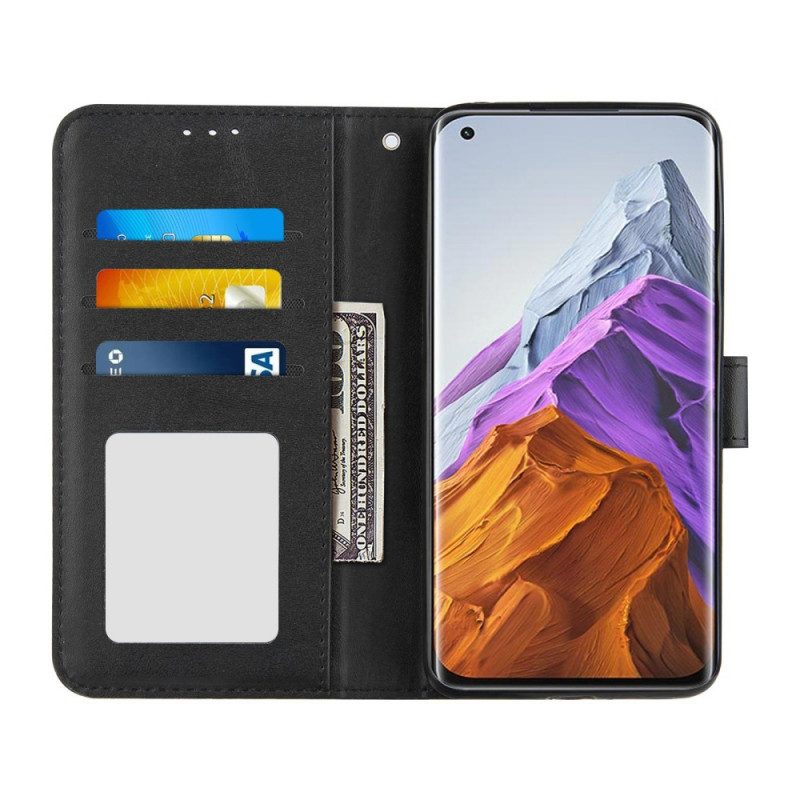Custodia in pelle Xiaomi Mi 11 Pro Strappy Stile Geometrico In Pelle
