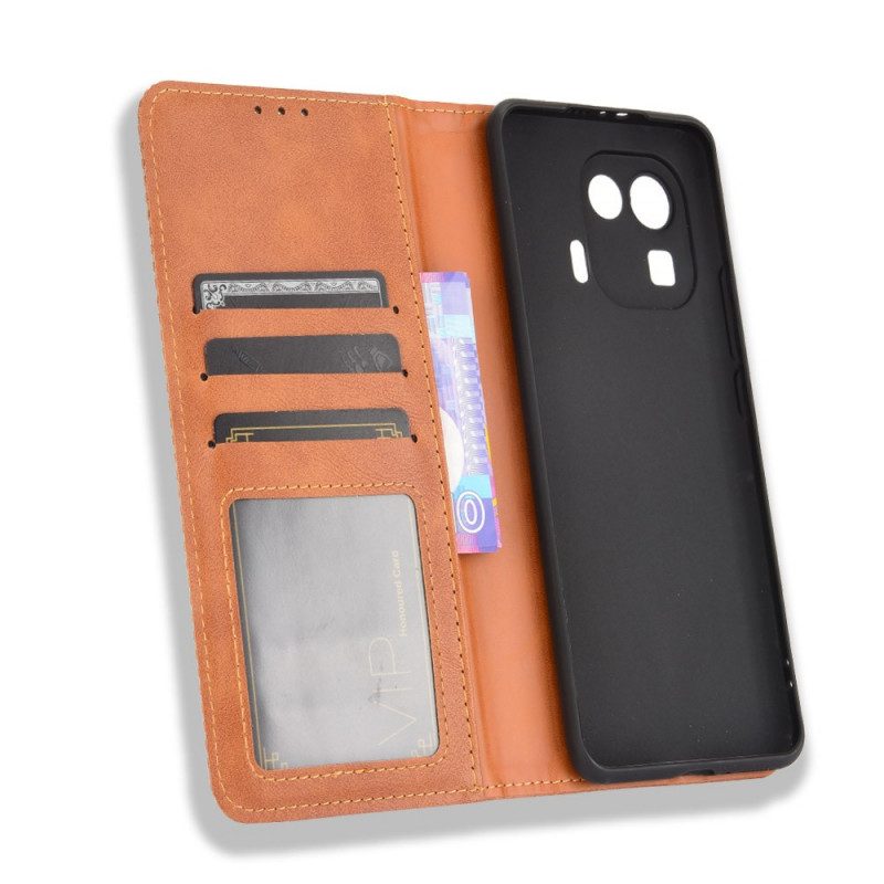 Folio Cover Xiaomi Mi 11 Pro Custodia in pelle Effetto Pelle Vintage Stilizzato