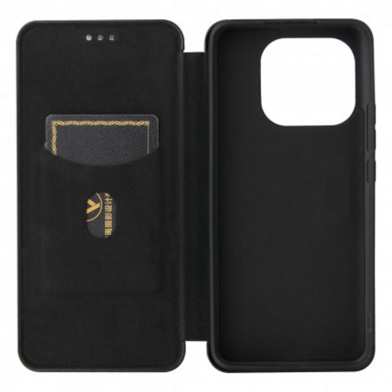 Folio Cover Xiaomi Mi 11 Pro Custodia in pelle Fibra Di Carbonio Con Anello Di Supporto