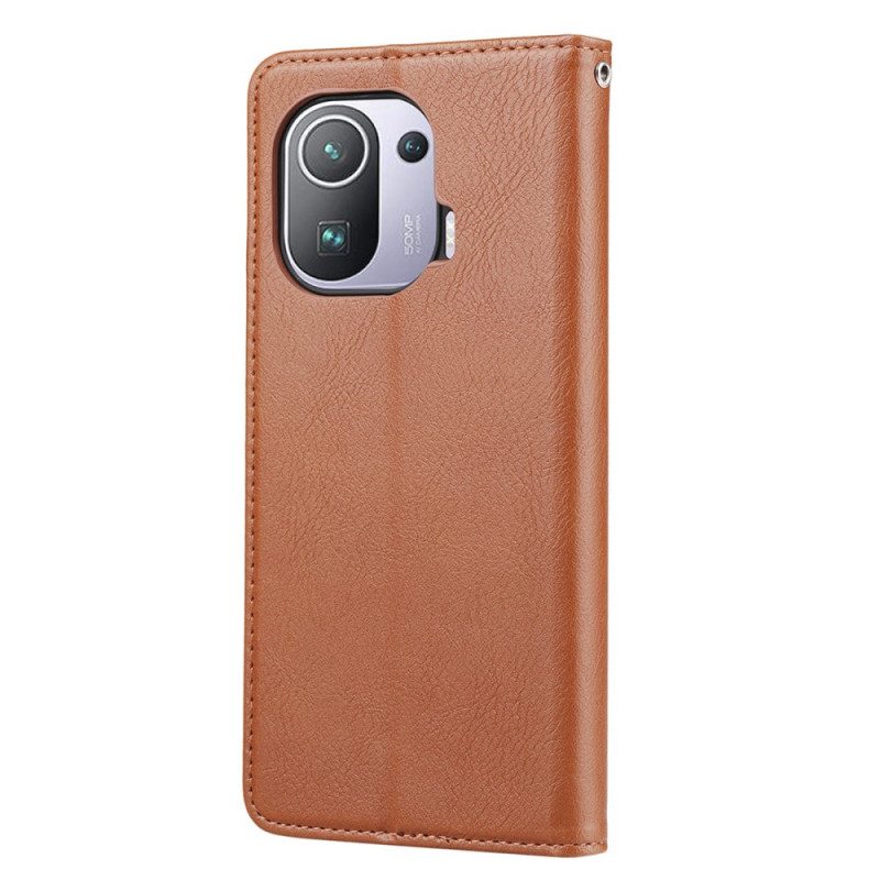 Folio Cover Xiaomi Mi 11 Pro Custodia in pelle Portacarte In Ecopelle
