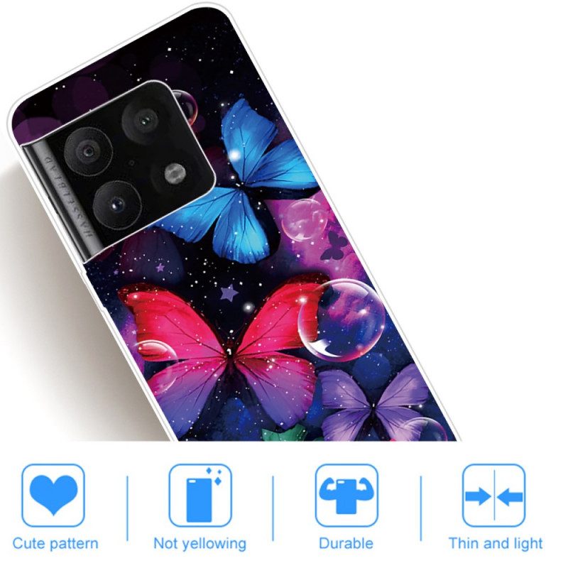 Cover OnePlus 10 Pro 5G Farfalle Flessibili