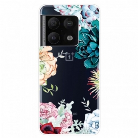 Cover OnePlus 10 Pro 5G Fiori Dell'acquerello Senza Soluzione Di Continuità