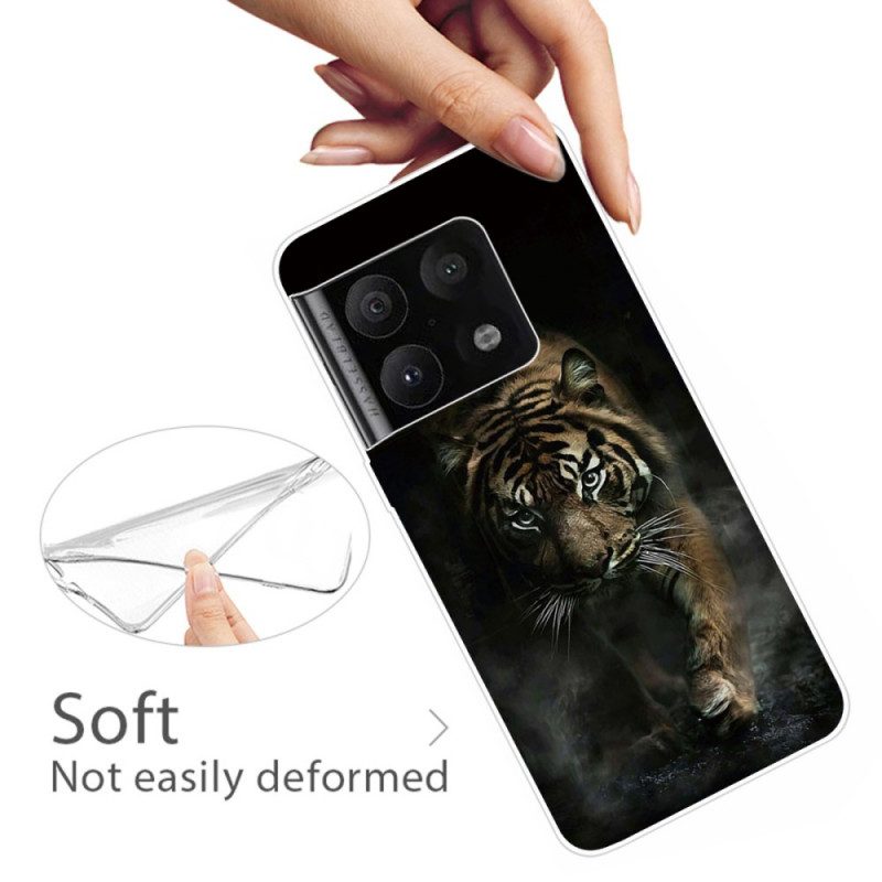 Cover OnePlus 10 Pro 5G Tigre Flessibile Nella Nebbia