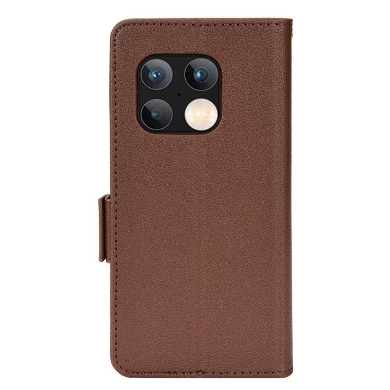 Custodia A Portafoglio OnePlus 10 Pro 5G Folio Cover Flap Doppio Litchi Nuovi Colori