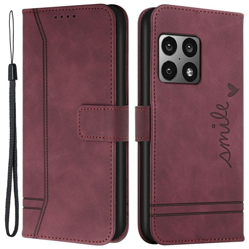 Custodia in pelle OnePlus 10 Pro 5G Sorriso Strappy