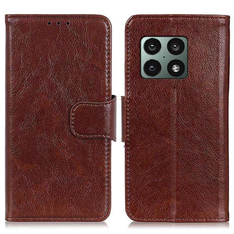 Folio Cover OnePlus 10 Pro 5G Crosta Di Nappa