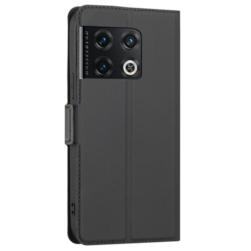 Folio Cover OnePlus 10 Pro 5G Custodia in pelle Due Toni